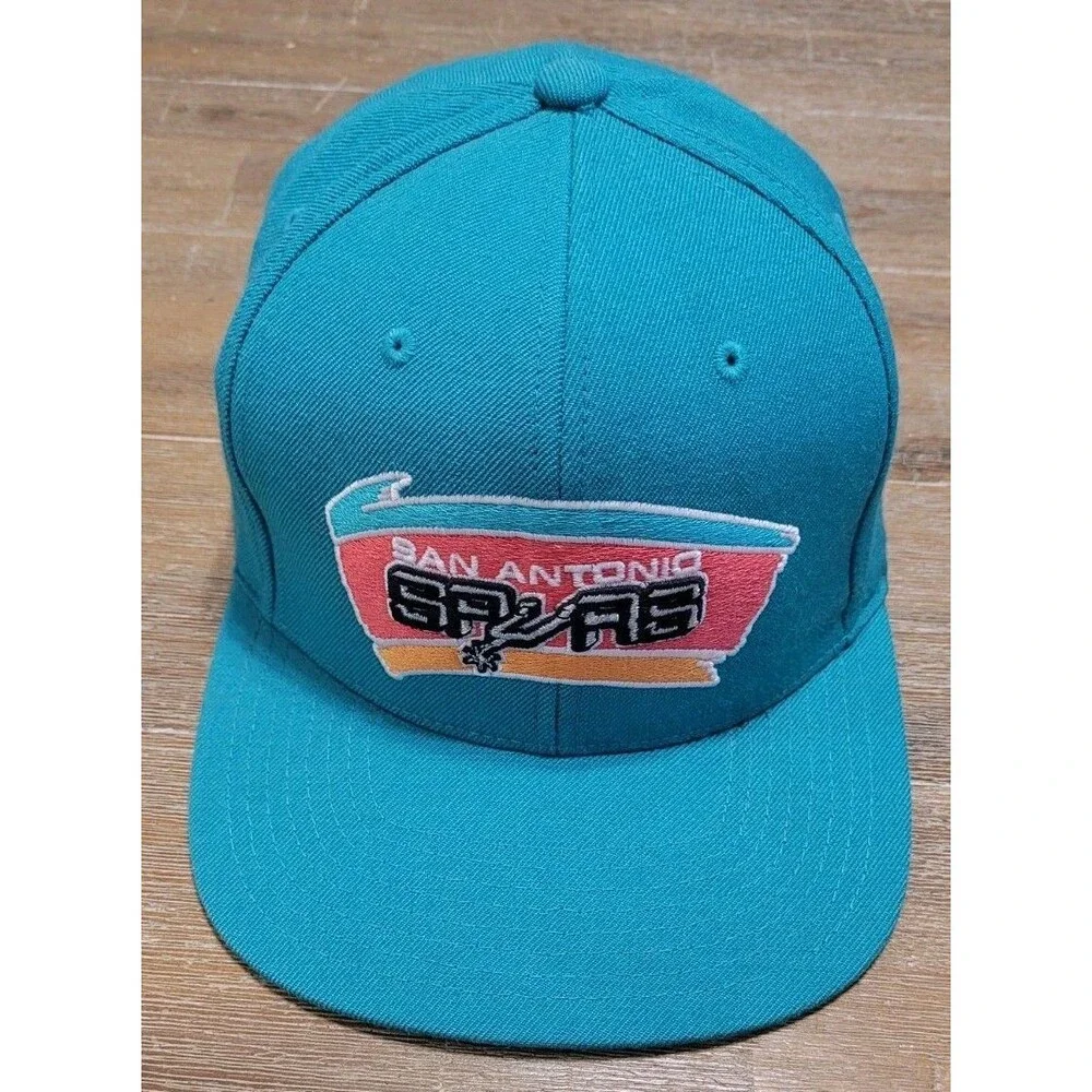 San Antonio Spurs Hardwood Classics Hat Cap Snapback Mitchell & Ness Teal NBA
